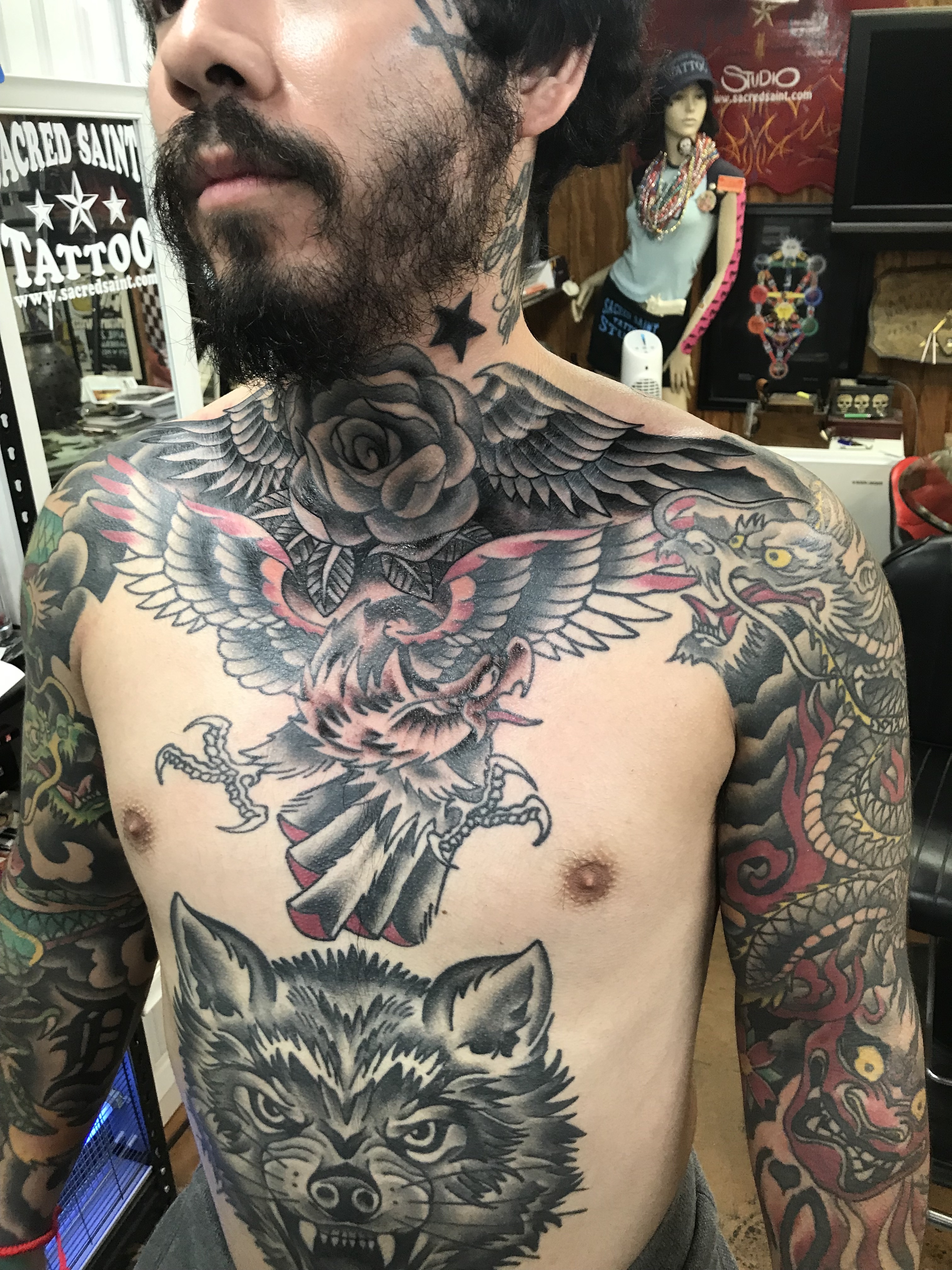  Japanese and traditional American inspired tattoos 