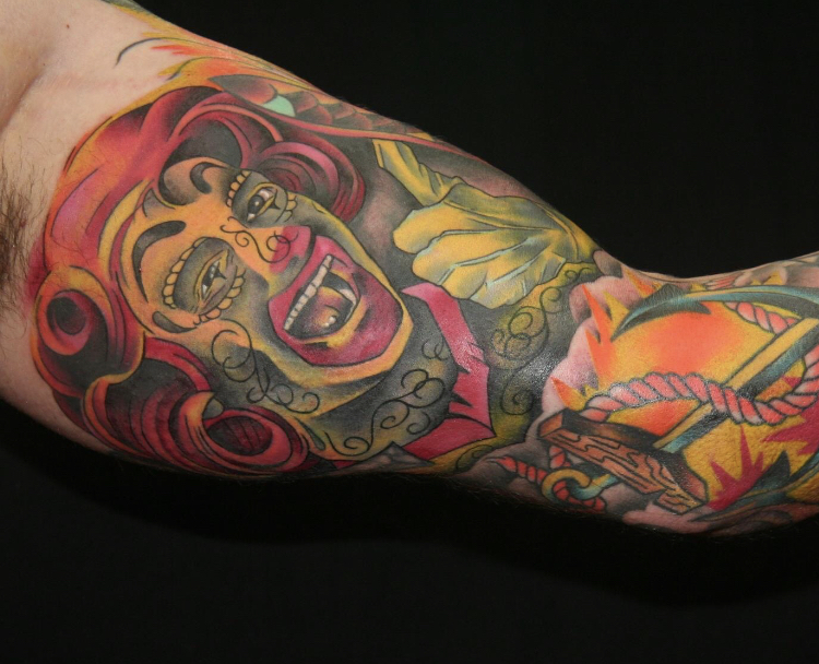  Ronald McDonald tattoo sleeve 