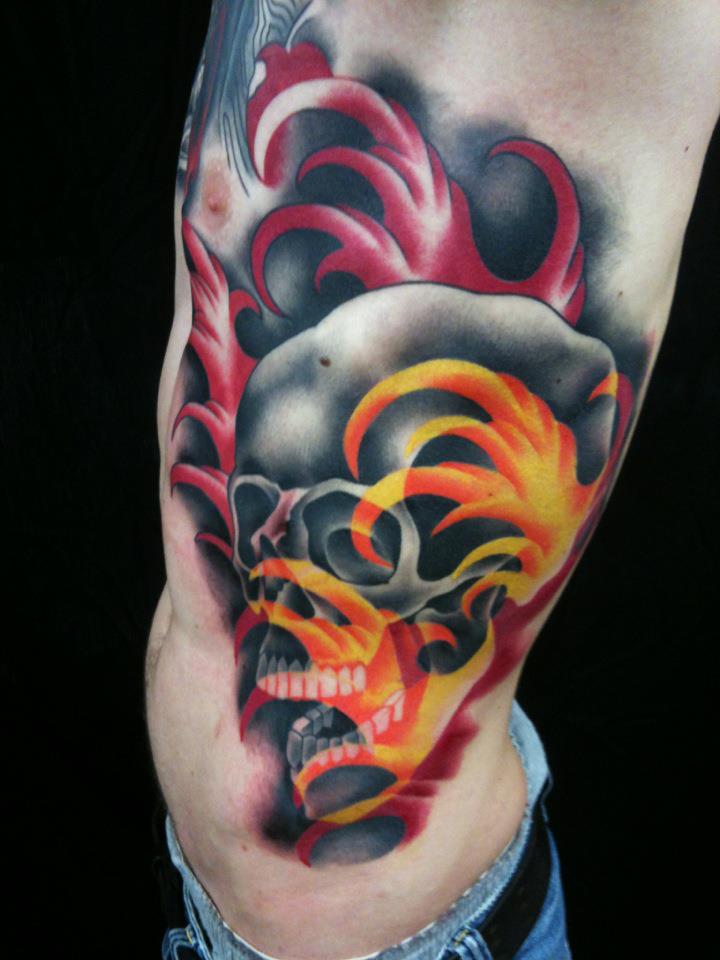  Skull in water tattoo 